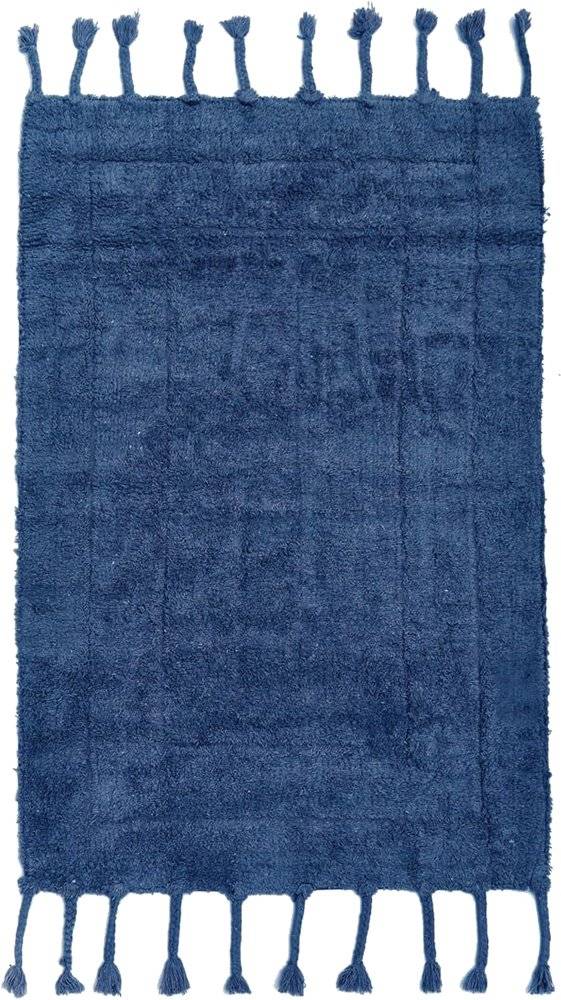 ΤΑΠΕΤΟ ΜΠΑΝΙΟΥ PENNIE ALASKA ΜΕ ΠΛΕΚΤΟ ΚΡΟΣΣΙ NAVY ΜΠΛΕ (65Χ135CM) PENNIE