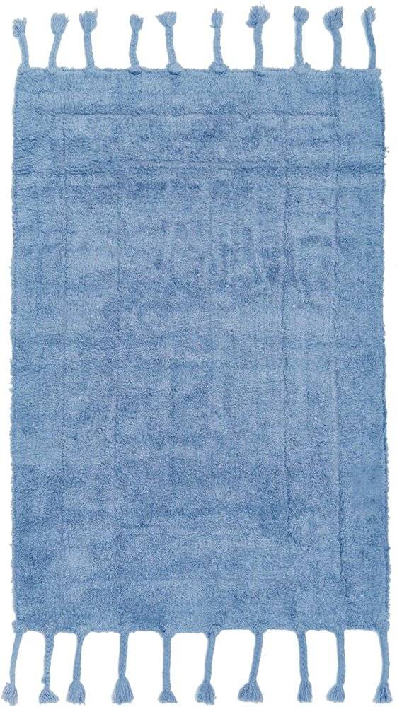 ΤΑΠΕΤΟ ΜΠΑΝΙΟΥ PENNIE ALASKA ΜΕ ΠΛΕΚΤΟ ΚΡΟΣΣΙ RAF ΜΠΛΕ (65Χ135CM) PENNIE