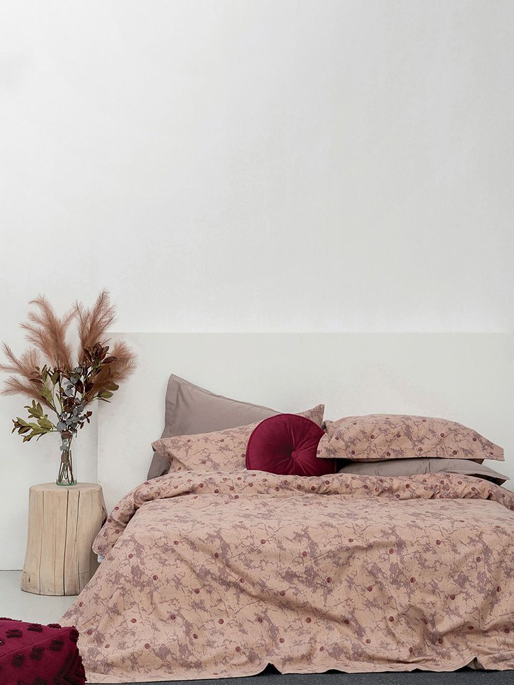 ΠΑΛΑΜΑΙΚΗ ΣΕΝΤΟΝΙΑ ΗΜΙΔΙΠΛΑ PALAMAIKI HOME COZY WINTER CW282 ΡΟΖ 170X265CM ΧΩΡΙΣ ΛΑΣΤΙΧΟ ΣΕΤ 3 ΤΜΧ