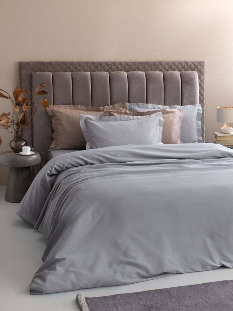 ΣΕΤ ΣΕΝΤΟΝΙΑ ΥΠΕΡΔΙΠΛΑ PALAMAIKI POSH SATEEN ΒΑΜΒΑΚΟΣΑΤΕΝ ΓΚΡΙ (240X270CM)