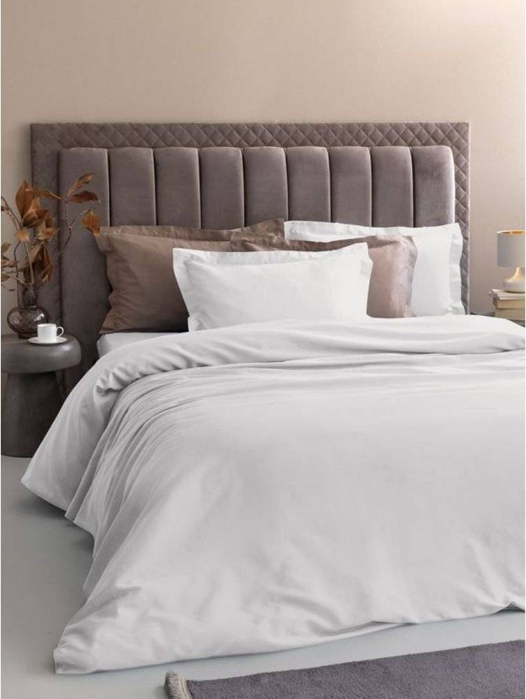 ΣΕΤ ΣΕΝΤΟΝΙΑ ΥΠΕΡΔΙΠΛΑ PALAMAIKI HOME POSH SATEEN ΒΑΜΒΑΚΟΣΑΤΕΝ ΛΕΥΚΟ (240X270CM)