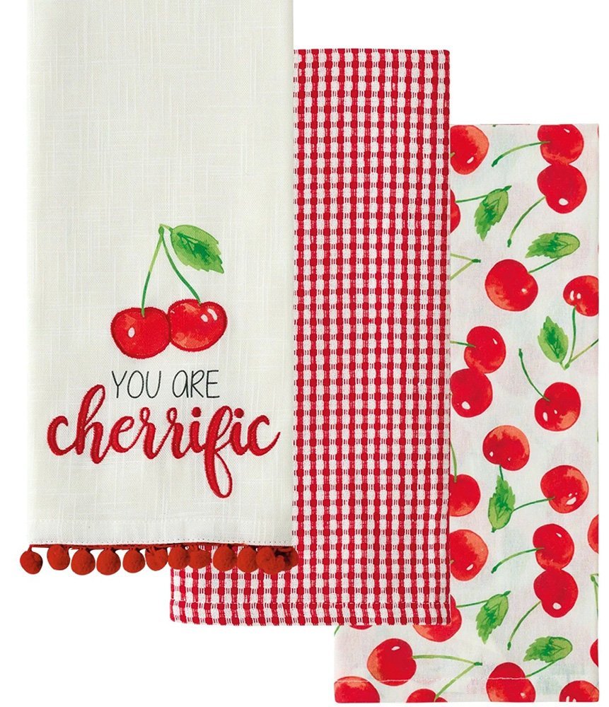 KENTIA ΣΕΤ ΠΕΤΣΕΤΕΣ ΚΟΥΖΙΝΑΣ KENTIA FAZZY 2411 ECRU-RED-GREEN (40X60CM)
