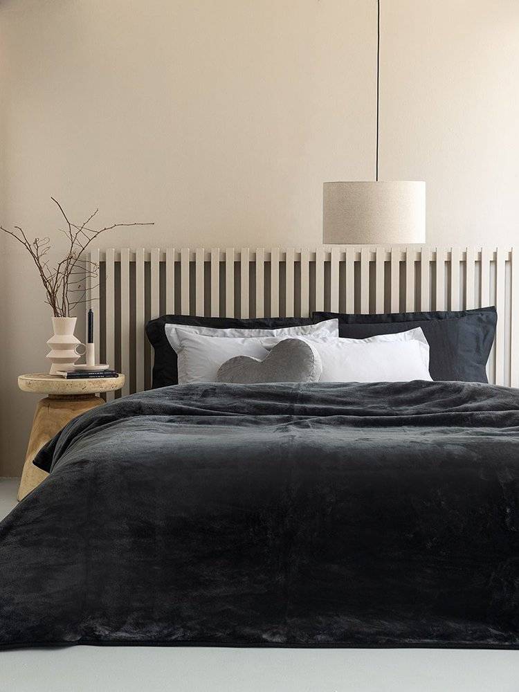 ΠΑΛΑΜΑΙΚΗ ΚΟΥΒΕΡΤΑ ΥΠΕΡΔΙΠΛΗ PALAMAIKI HOME FANI BLACK (220X240CM)