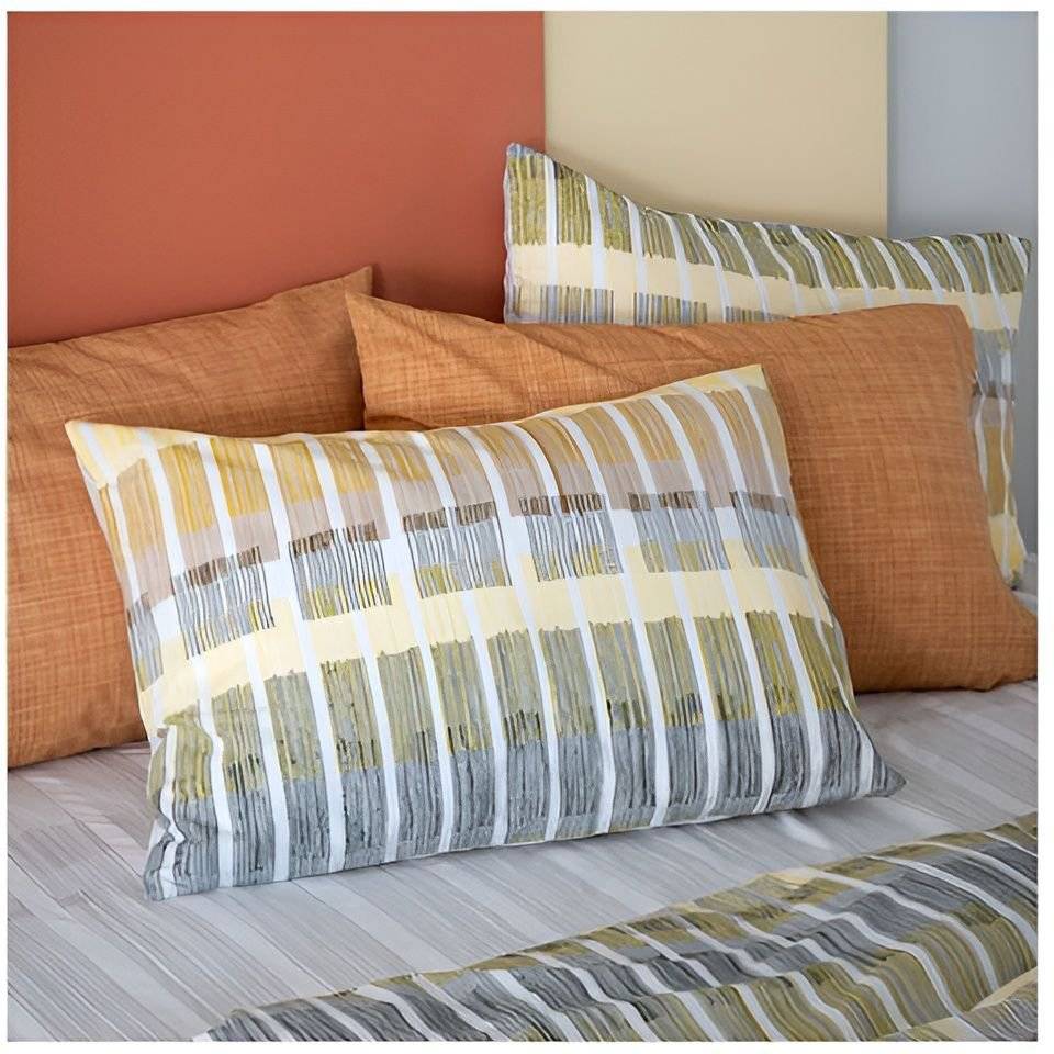 ΣΕΝΤΟΝΙΑ ΥΠΕΡΔΙΠΛΑ PALAMAIKI HOME FL6204 ΚΙΤΡΙΝΟ/ΓΚΡΙ 240X260CM ΣΕΤ 4 ΤΜΧ ΠΑΛΑΜΑΙΚΗ