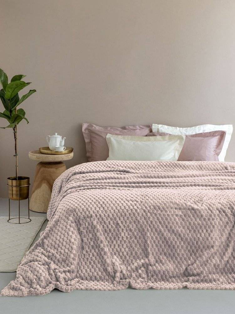 ΠΑΛΑΜΑΙΚΗ ΚΟΥΒΕΡΤΑ ΥΠΕΡΔΙΠΛΗ PALAMAIKI HOME ASTER FLEECE COAL (220X240CM)