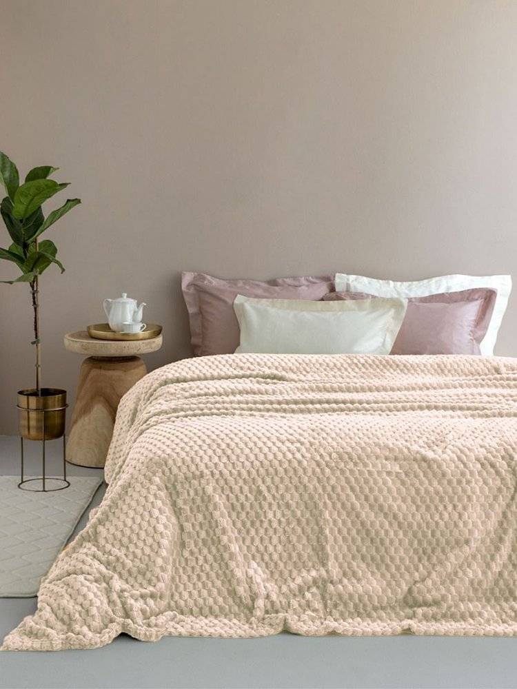 ΚΟΥΒΕΡΤΑ ΥΠΕΡΔΙΠΛΗ PALAMAIKI HOME ASTER FLEECE CREME (220X240CM) ΠΑΛΑΜΑΙΚΗ