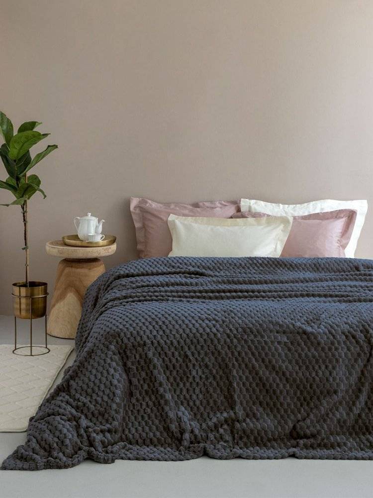ΚΟΥΒΕΡΤΑ ΥΠΕΡΔΙΠΛΗ PALAMAIKI ASTER FLEECE COAL (220X240CM) ΠΑΛΑΜΑΙΚΗ