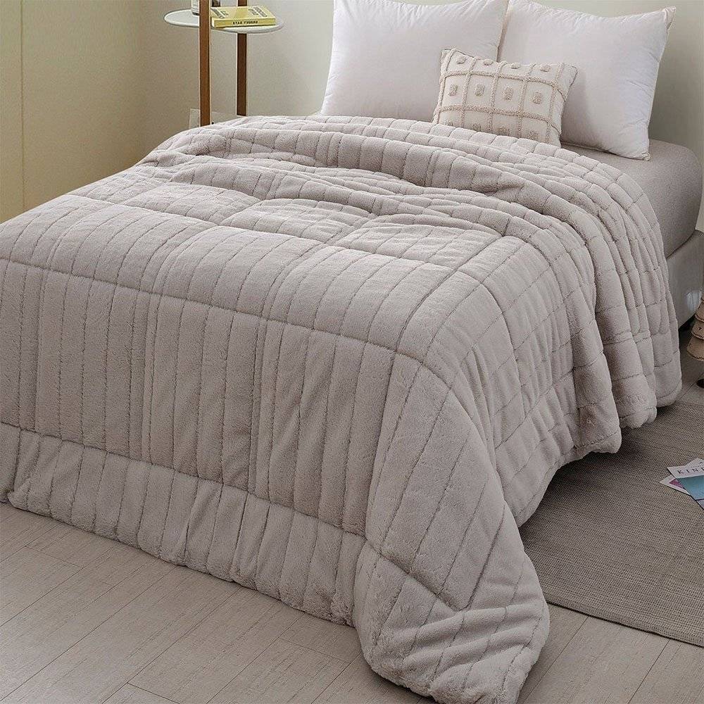 ΠΑΛΑΜΑΙΚΗ ΚΟΥΒΕΡΤΟΠΑΠΛΩΜΑ ΥΠΕΡΔΙΠΛΟ PALAMAIKI HOME ETTA SAND (220Χ240CM)