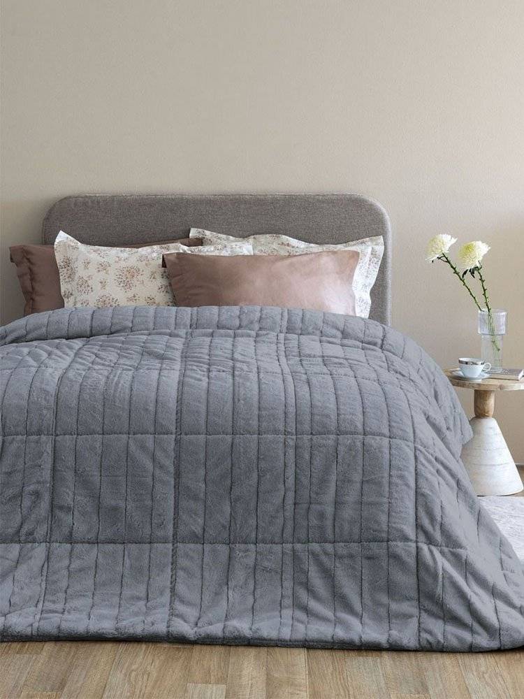 ΚΟΥΒΕΡΤΟΠΑΠΛΩΜΑ ΥΠΕΡΔΙΠΛΟ PALAMAIKI ETTA GRI (220Χ240CM)