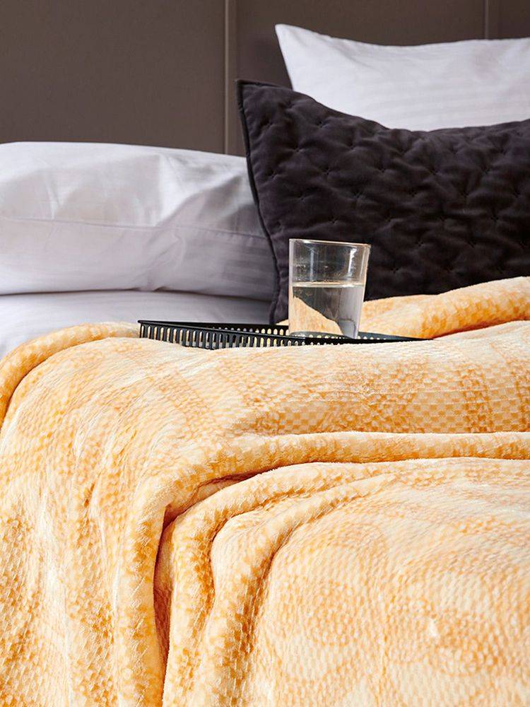 ΚΟΥΒΕΡΤΑ ΥΠΕΡΔΙΠΛΗ PALAMAIKI SMOOTH ORANGE (220X240CM) ΒΕΛΟΥΤΕ