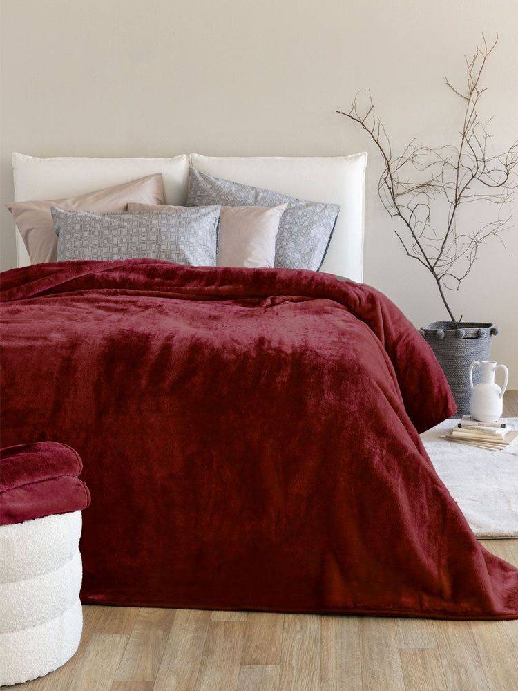 ΚΟΥΒΕΡΤΑ ΜΟΝΗ ΒΕΛΟΥΤΕ PALAMAIKI DREAM VELOUR/3 BORDO 160X220CM ΠΑΛΑΜΑΙΚΗ