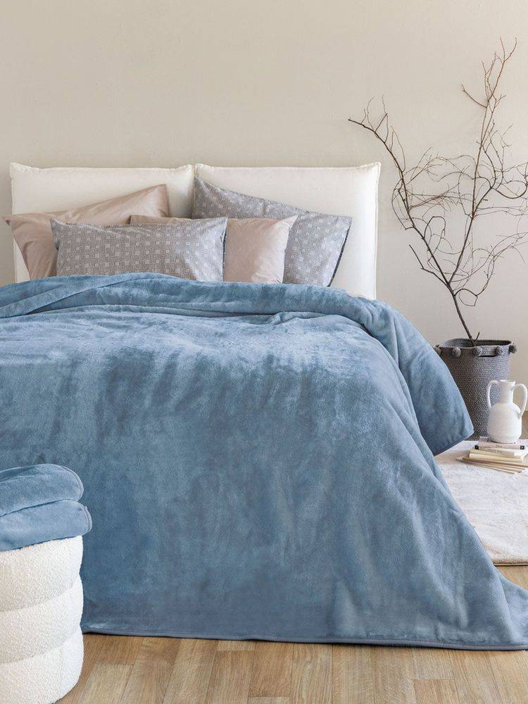 ΚΟΥΒΕΡΤΑ ΥΠΕΡΔΙΠΛΗ ΒΕΛΟΥΤΕ PALAMAIKI DREAM VELOUR/3 DENIM 220X240CM