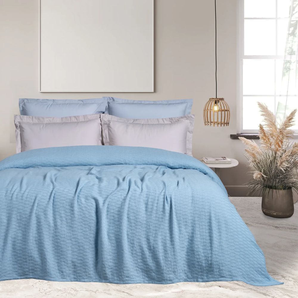 DAS HOME ΜΟΝΗ ΚΟΥΒΕΡΤΑ ΠΙΚΕ DAS HOME 0489 ΓΑΛΑΖΙΟ 160X240CM