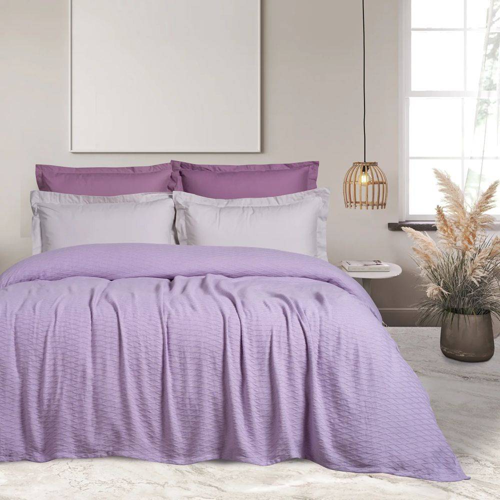 ΥΠΕΡΔΙΠΛΗ ΚΟΥΒΕΡΤΑ ΠΙΚΕ DAS HOME 0490 ΛΙΛΑ 220X240CM DAS HOME