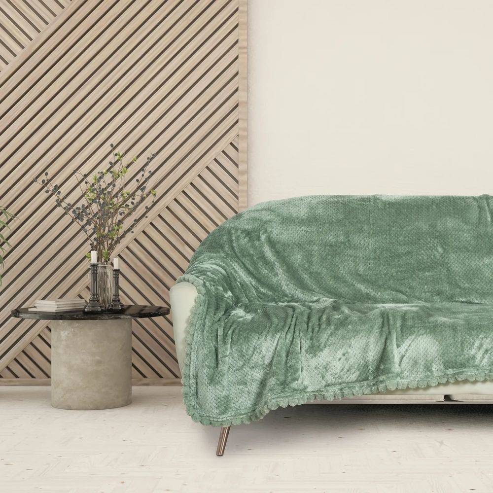 DAS HOME ΚΟΥΒΕΡΤΑ ΜΟΝΗ FLEECE DAS HOME 1184 ΠΡΑΣΙΝΟ 130Χ170CM