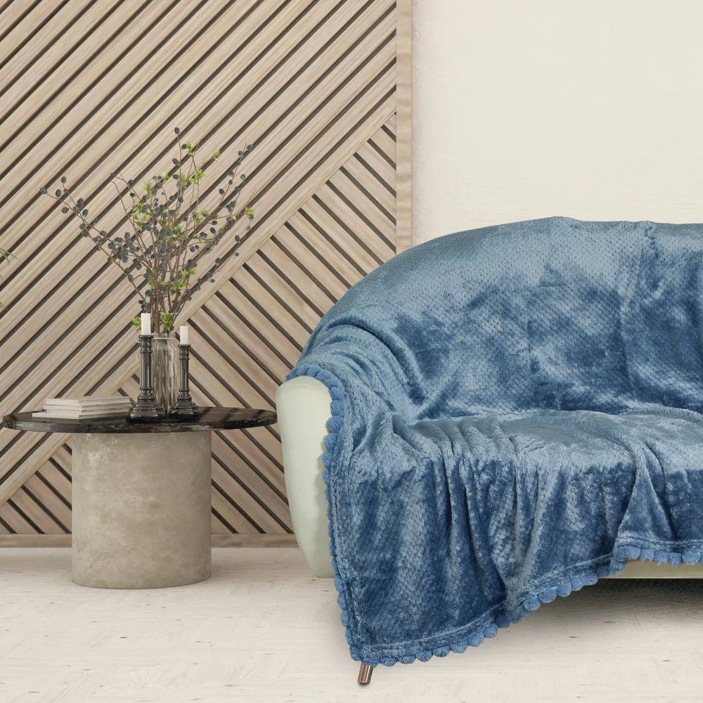 Κουβέρτα Fleece Υπέρδιπλη Das Home 1186 Dusty Blue 220x240