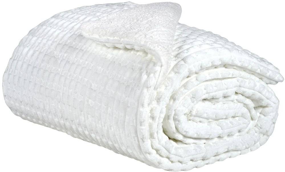 ΚΟΥΒΕΡΤΟΠΑΠΛΩΜΑ ΜΟΝΟ DAS HOME SHERPA 1176 ΛΕΥΚΟ 160Χ220CM DAS HOME