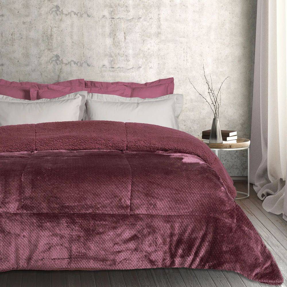 ΚΟΥΒΕΡΤΟΠΑΠΛΩΜΑ ΜΟΝΟ DAS HOME SHERPA 1184 DARK LILAC 160Χ220CM DAS HOME