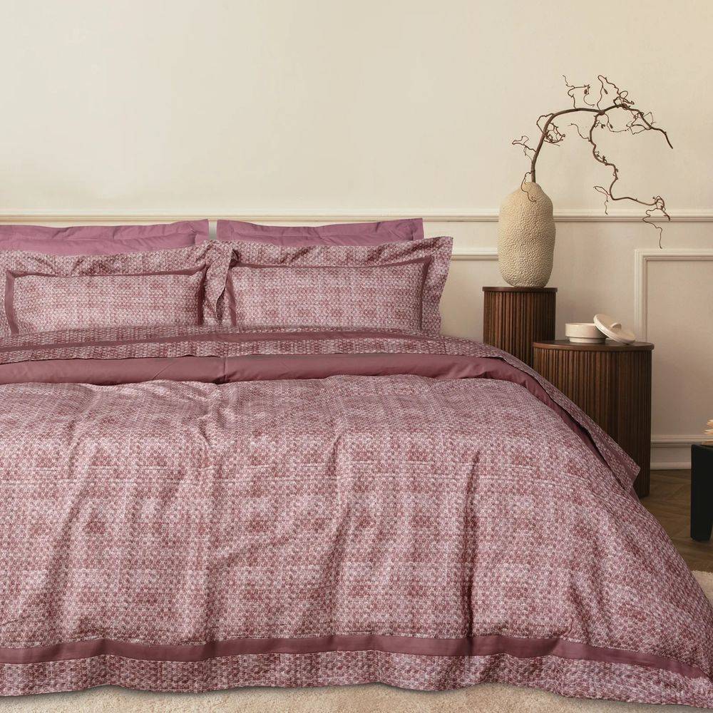 ΠΑΠΛΩΜΑΤΟΘΗΚΗ ΥΠΕΡΔΙΠΛΗ DAS HOME EXECUTIVE 1687 CREAM,/DARK ROSE 3ΤΜΧ 220Χ240CM