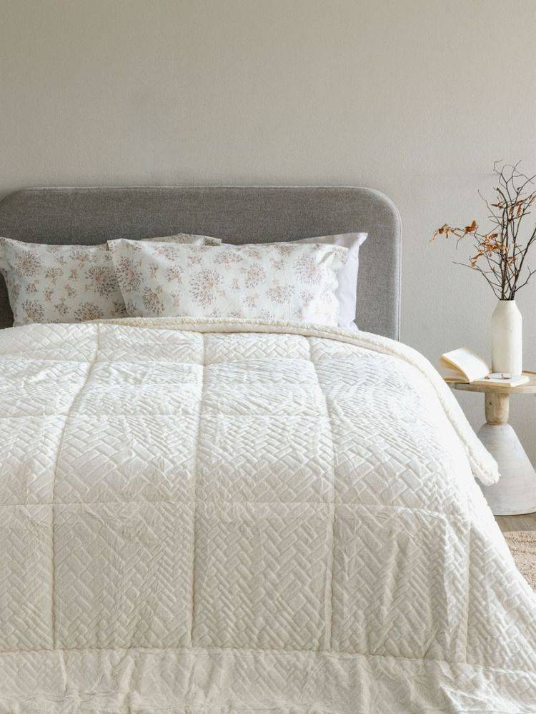 ΚΟΥΒΕΡΤΟΠΑΠΛΩΜΑ ΥΠΕΡΔΙΠΛΟ ΠΑΛΑΜΑΙΚΗ MOZZA ECRU 220X240CM ΠΑΛΑΜΑΙΚΗ