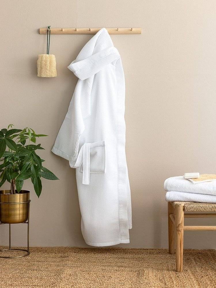 ΜΠΟΥΡΝΟYΖΙ PALAMAIKI HOME BATH COLLECTION AELIA ΛΕΥΚΟ (L-XL) ΠΑΛΑΜΑΙΚΗ