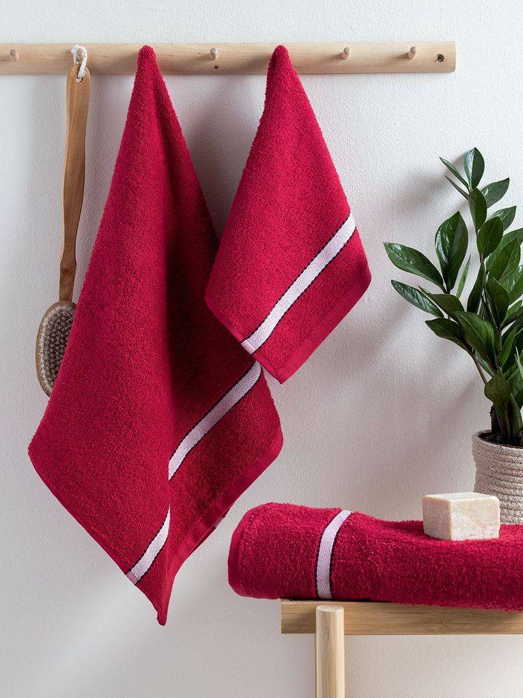 ΠΕΤΣΕΤΕΣ ΜΠΑΝΙΟΥ PALAMAIKI HOME ELTON RED 3ΤΜΧ ΠΑΛΑΜΑΙΚΗ