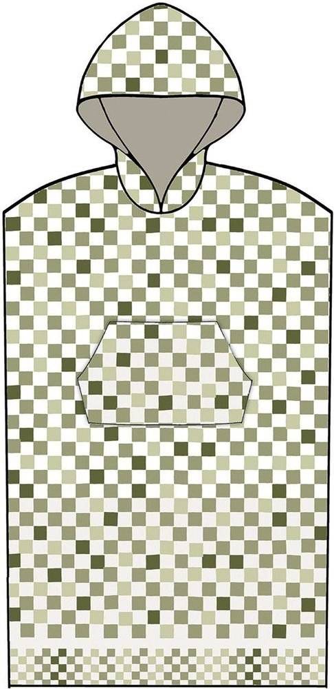 PONCHO ΘΑΛΑΣΣΗΣ PALAMAIKI HOME BEACH COLLECTION CHECKS GREEN L/XL ΠΑΛΑΜΑΙΚΗ