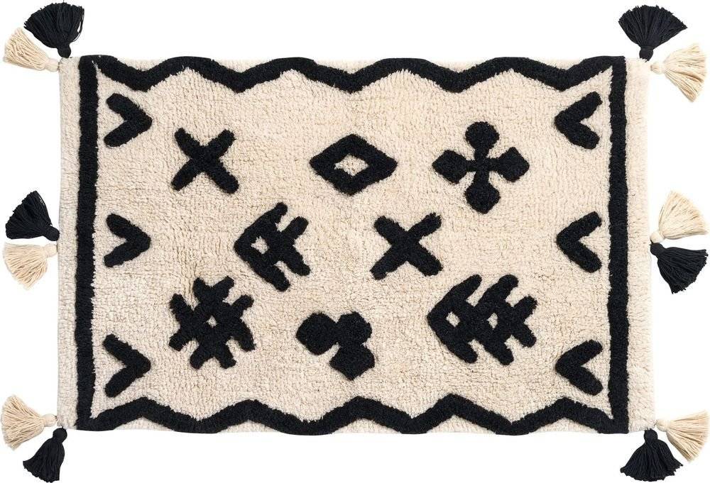 ΤΑΠΕΤΟ ΜΠΑΝΙΟΥ DAS HOME 0768 BLACK/IVORY 50X80CM DAS HOME