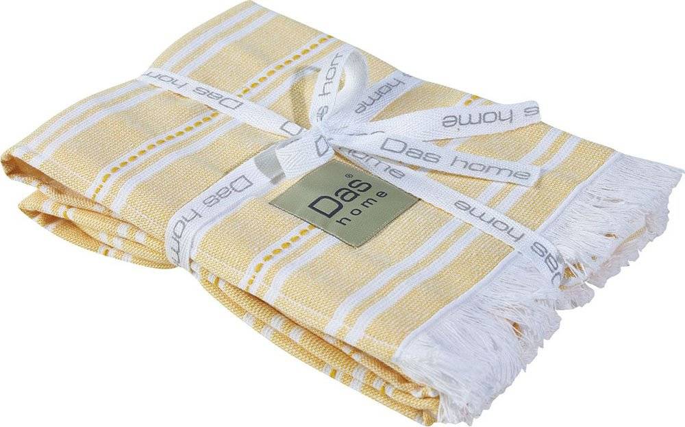 ΠΕΤΣΕΤΕΣ ΚΟΥΖΙΝΑΣ DAS HOME KITCHEN LINE 0709 ΛΕΥΚΟ/ΚΙΤΡΙΝΟ 2ΤΜΧ 40Χ60CM DAS HOME