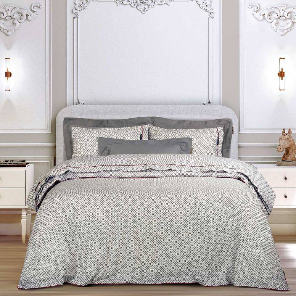 ΣΕΝΤΟΝΙΑ ΥΠΕΡΔΙΠΛΑ GREENWICH POLO CLUB ESSENTIAL 2267 BEIGE/GREY ΣΕΤ 4 ΤΜΧ ΧΩΡΙΣ ΛΑΣΤΙΧΟ (240X260CM) GREENWICH POLO CLUB