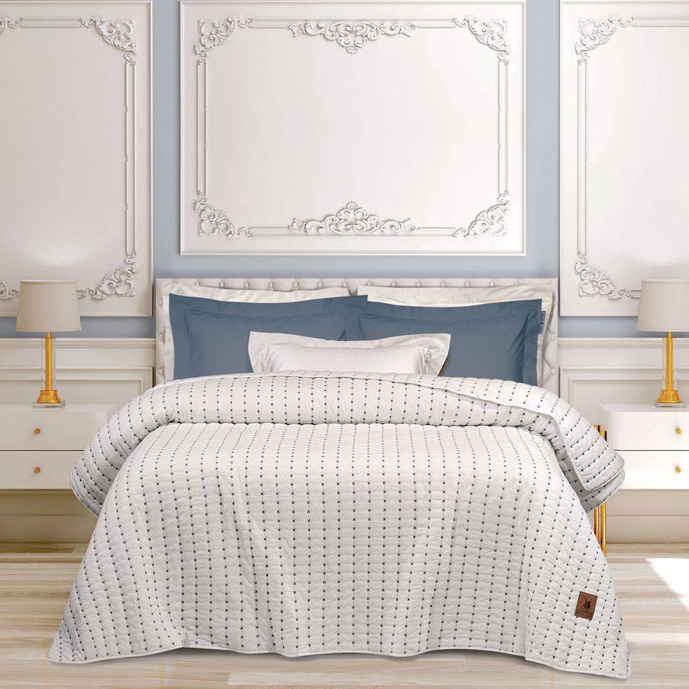 ΚΟΥΒΕΡΛΙ KING SIZE GREENWICH POLO CLUB 3464 WHITE 230Χ250CM DAS HOME