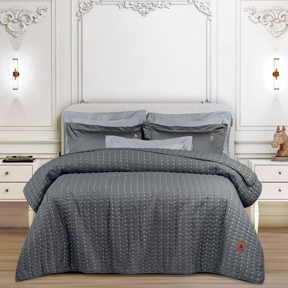 ΚΟΥΒΕΡΛΙ KING SIZE GREENWICH POLO CLUB 3465 DARK GREY 230Χ250CM