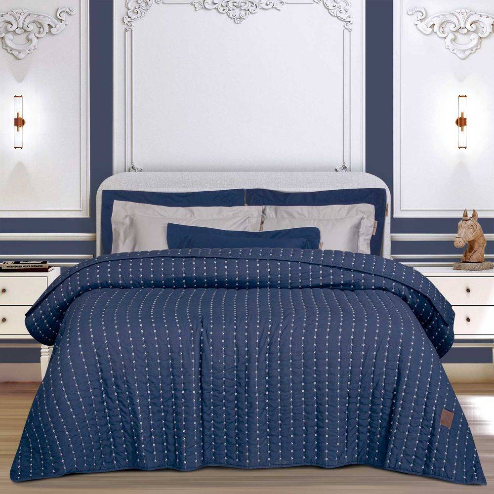 ΚΟΥΒΕΡΛΙ KING SIZE GREENWICH POLO CLUB 3492 BLUE 230Χ250CM GREENWICH POLO CLUB