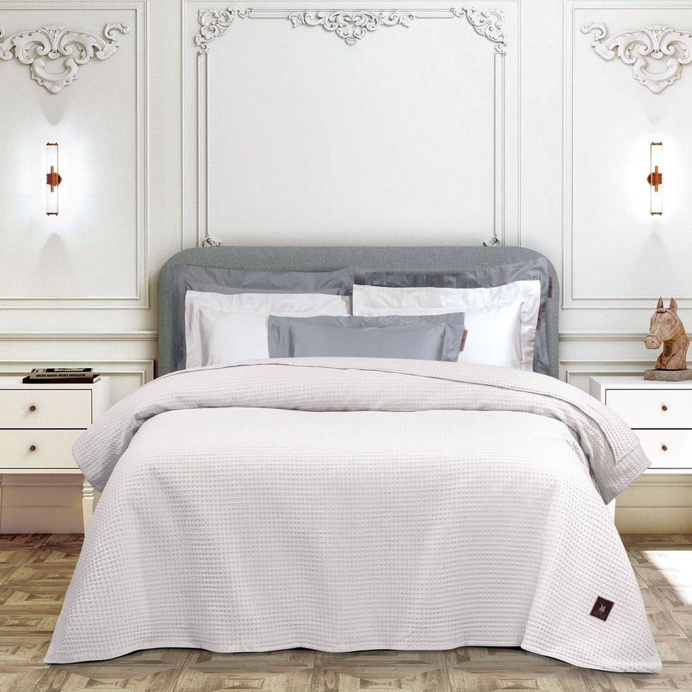 ΚΟΥΒΕΡΤΑ ΥΠΕΡΔΙΠΛΗ GREENWICH POLO CLUB 3453 ΛΕΥΚΟ ΠΙΚΕ (220X240CM) GREENWICH POLO CLUB