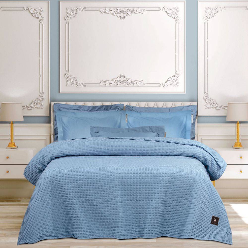 ΚΟΥΒΕΡΤΑ ΥΠΕΡΔΙΠΛΗ GREENWICH POLO CLUB 3457 ΜΠΛΕ ΡΑΦ ΠΙΚΕ (220X240CM)