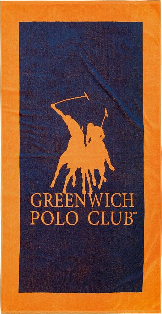 ΠΕΤΣΕΤΑ ΘΑΛΑΣΣΗΣ GREENWICH POLO CLUB 4003 ΜΠΛΕ/ΠΟΡΤΟΚΑΛΙ (90Χ180CM)