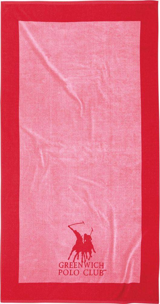 Πετσέτα Θαλάσσης Greenwich Polo Club 4000 Pink- Red 90x180