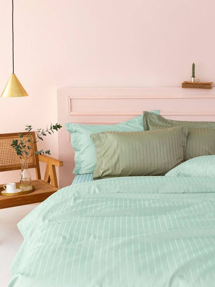 ΣΕΝΤΟΝΙΑ ΥΠΕΡΔΙΠΛΑ PALAMAIKI HOME SATEEN RIGA MINT ΣΕΤ 4ΤΜΧ (240X270CM) ΠΑΛΑΜΑΙΚΗ