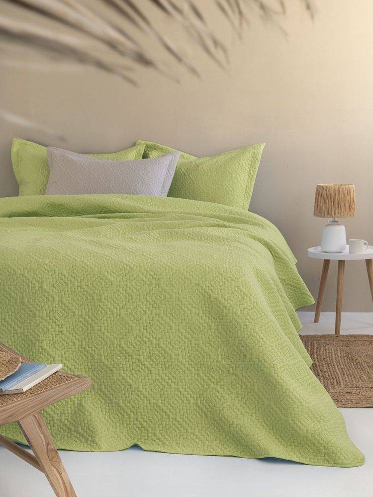 ΠΑΛΑΜΑΙΚΗ ΚΟΥΒΕΡΛΙ ΥΠΕΡΔΙΠΛΟ PALAMAIKI HOME KAREN GREEN (220X240CM)