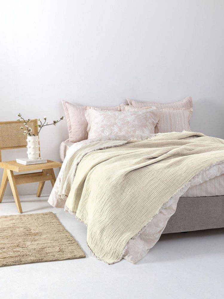 ΚΟΥΒΕΡΤΑ ΥΠΕΡΔΙΠΛΗ PALAMAIKI HOME MUSLIN MOUS NATURAL (250X240CM)