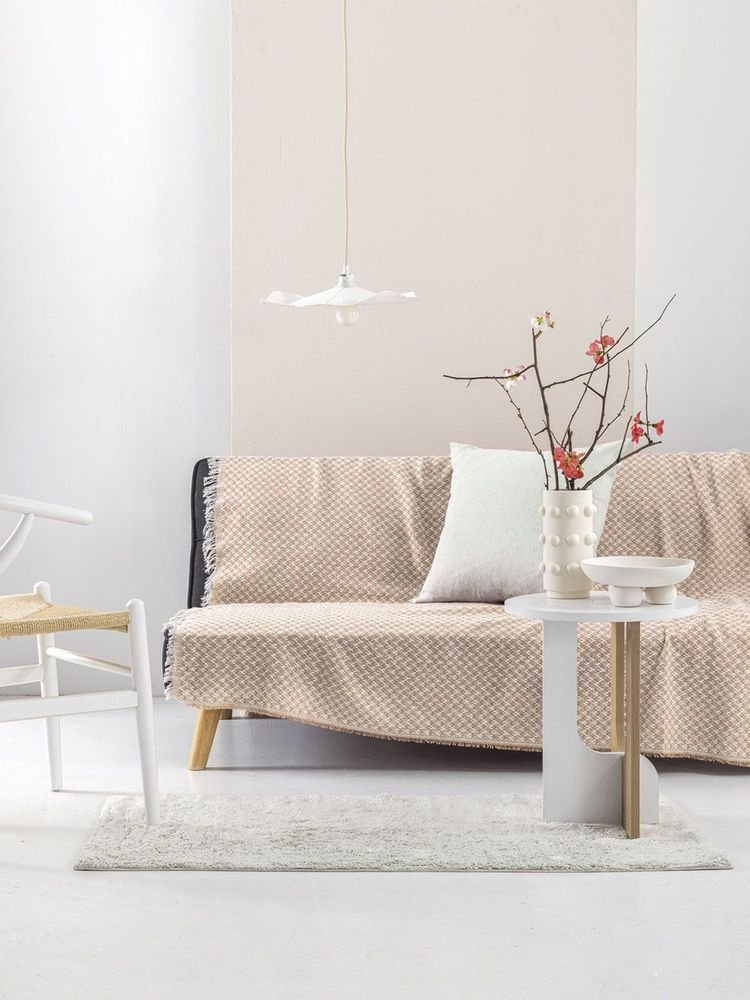 ΠΑΛΑΜΑΙΚΗ ΡΙΧΤΑΡΙ ΤΡΙΘΕΣΙΟ PALAMAIKI HOME MARY BEIGE (210X300CM)