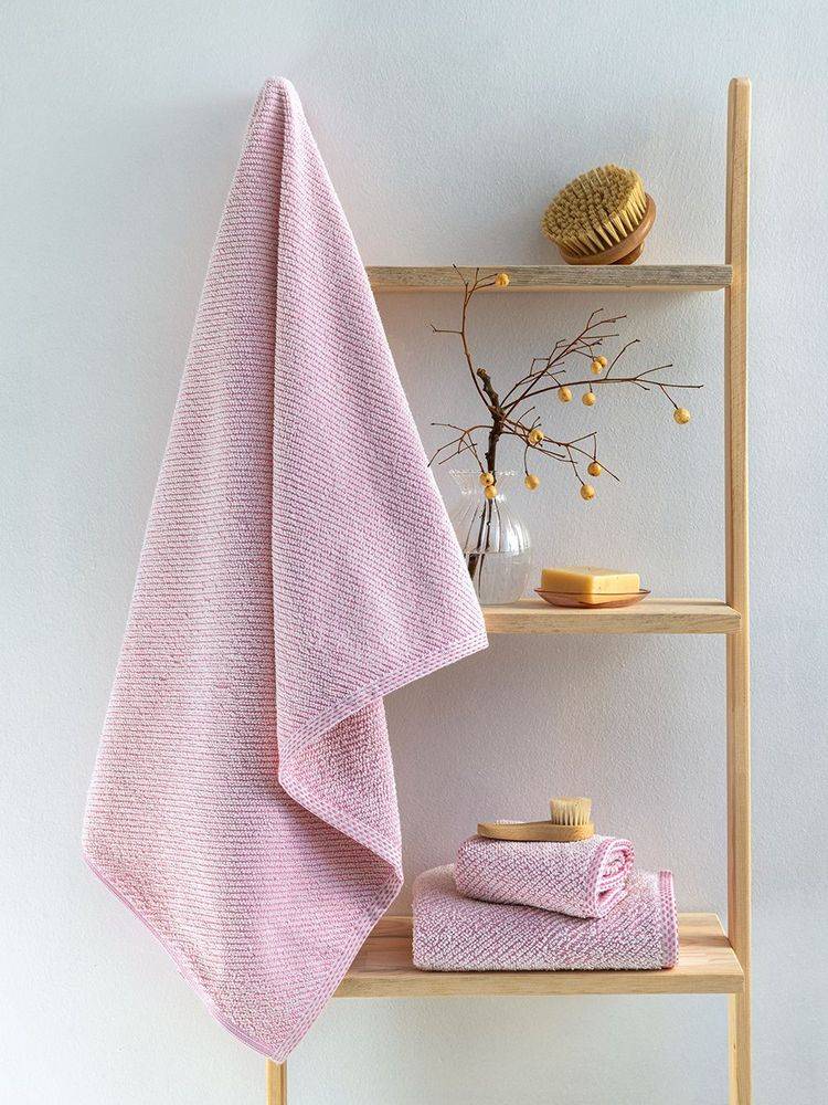ΣΕΤ ΠΕΤΣΕΤΕΣ ΜΠΑΝΙΟΥ PALAMAIKI HOME HARVEY PINK 3ΤΜΧ
