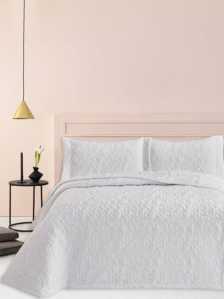 ΠΑΛΑΜΑΙΚΗ ΚΟΥΒΕΡΛΙ PALAMAIKI HOME WED100 WHITE ( 240X260CM)