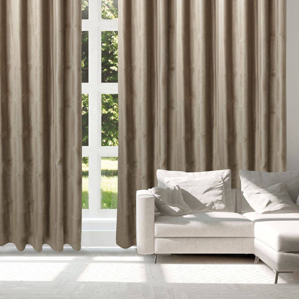 ΚΟΥΡΤΙΝΑ ΜΕ ΚΡΙΚΟΥΣ DAS HOME 2227 ΜΠΕΖ (140Χ270CM) DAS HOME