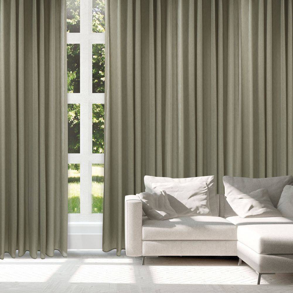 ΚΟΥΡΤΙΝΑ ΜΕ ΚΡΙΚΟΥΣ DAS HOME 2222 ΧΑΚΙ (300Χ265CM) DAS HOME