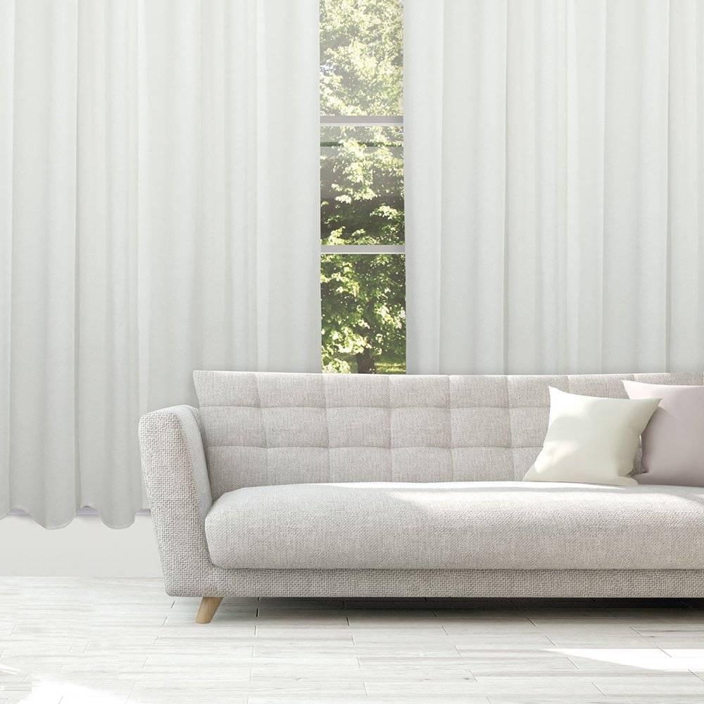 ΚΟΥΡΤΙΝΑ ΜΕ ΚΡΙΚΟΥΣ DAS HOME 2233 ΛΕΥΚΟ (140Χ270CM) DAS HOME