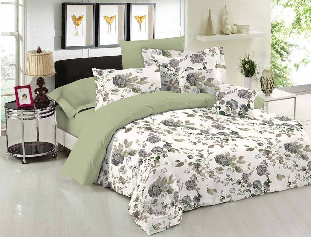 ΣΕΝΤΟΝΙΑ ΜΟΝΑ ΚΟΜΒΟΣ COTTON LINE ROSE OLIVE ΣΕΤ 3ΤΜΧ (170Χ270CM)