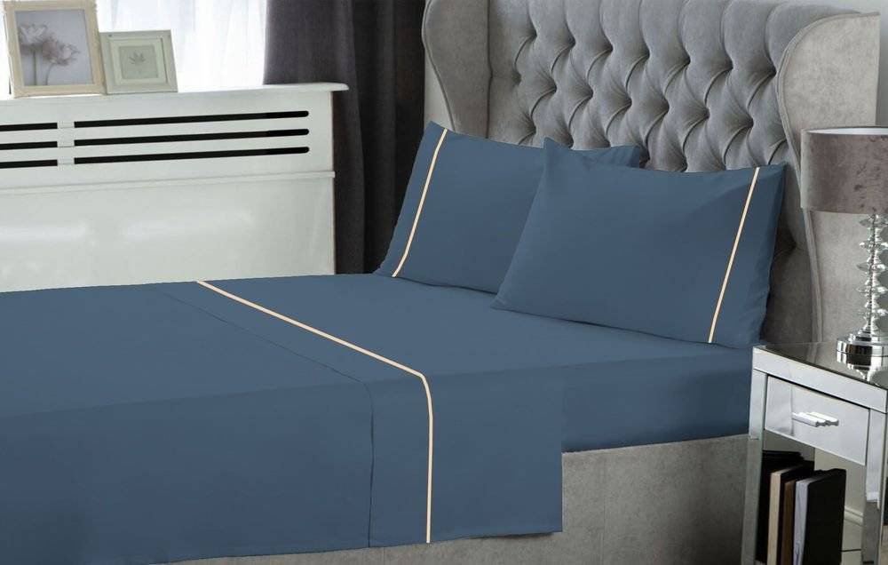 LE BLANC ΣΕΝΤΟΝΙΑ ΥΠΕΡΔΙΠΛΑ LE BLANC DUSTY BLUE ΣΕΤ 4ΤΜΧ (240X270CM)