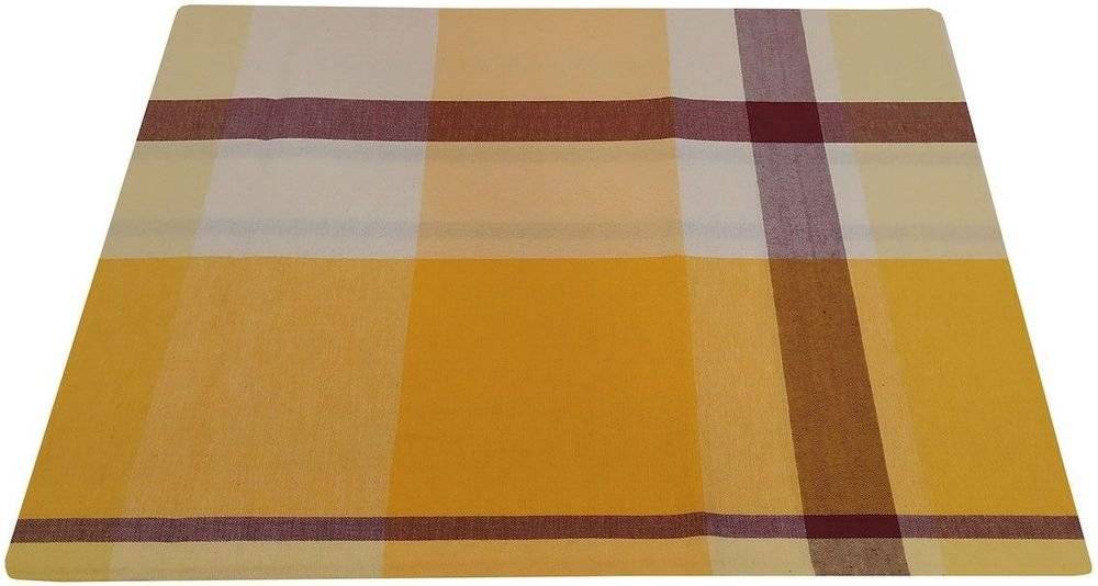 ΤΡΑΠΕΖΟΜΑΝΤΗΛΟ ΚΟΜΒΟΣ ΥΦΑΝΤΟ ΚΑΡΟ YELLOW-SAND 140X140CM ΚΟΜΒΟΣ