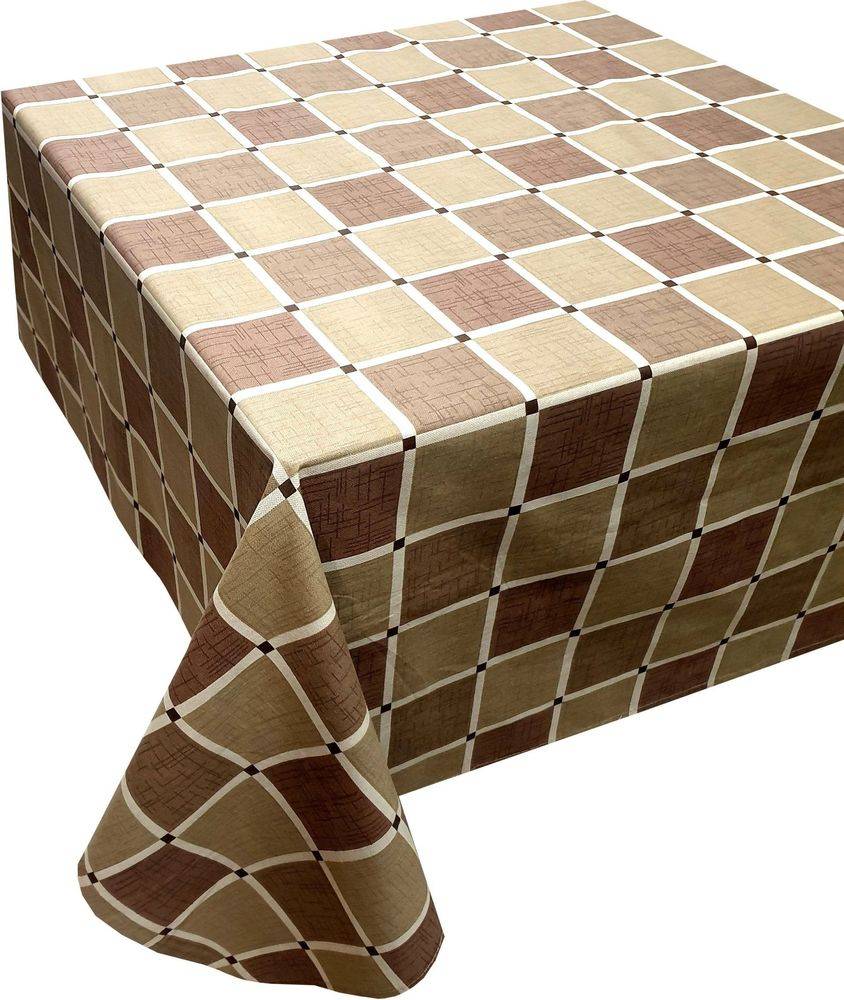 Τραπεζομάντηλο ΚΟΜΒΟΣ Καρό Design-2 Olive 140x140